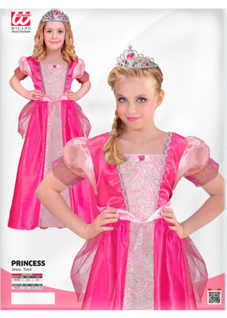 déguisement princesse fille, costume de princesse rose enfant, Déguisement de Princesse Rose avec Diadème, Fille
