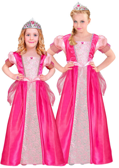 déguisement princesse fille, costume de princesse rose enfant, Déguisement de Princesse Rose avec Diadème, Fille