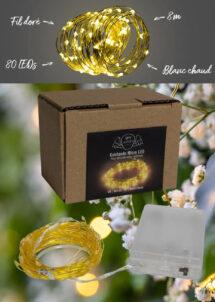 guirlande led, guirlande de noël, guirlande micro led, guirlande led blanc chaud