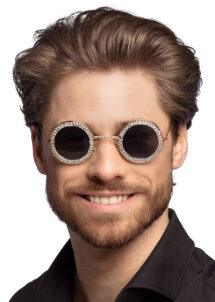 lunettes Lennon strass, lunettes hippie, lunettes Lennon diamants