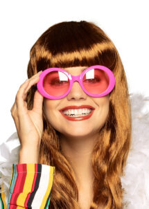 lunettes années 70, lunettes roses, lunettes hippies