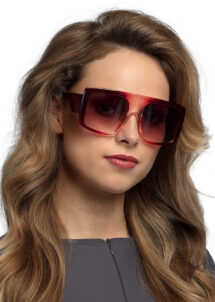 lunettes années 70, lunettes rouges, lunettes vintage