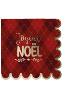 serviettes joyeux Noël, vaisselle jetable réveillon, Vaisselle Joyeux Noël, Serviettes