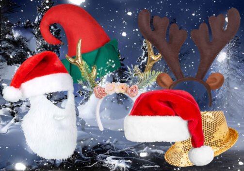 Soirée déguisement déco Chapeaux de Noël et Jour de l'An