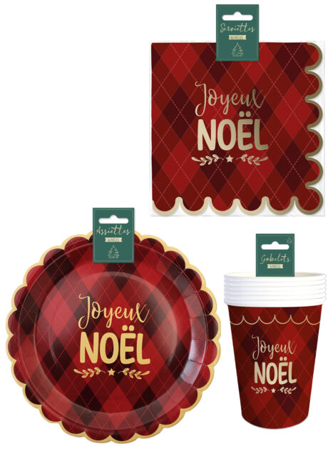 vaisselle joyeux noël, vaisselle jetable réveillon, Vaisselle Joyeux Noël, Assiettes