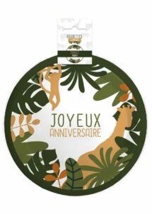 ASSIETTES ANNIVERSAIRE, anniversaire thème jungle