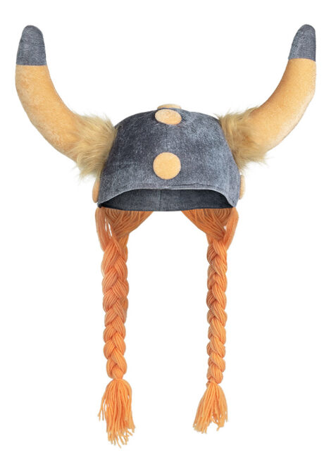 casque viking, casques de viking, chapeaux de vikings, casques à cornes, coiffes de viking, déguisement viking, Casque de Viking avec Tresses