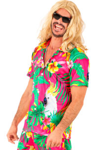 chemise hawaïenne, déguisement Hawaï, thème tropiques, chemise à fleurs