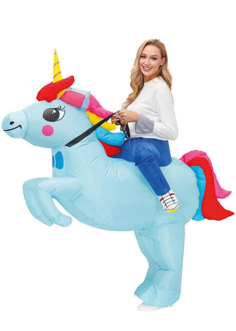 déguisement licorne gonflable, déguisement gonflable, costume gonflable, Déguisement Gonflable, Licorne Bleue