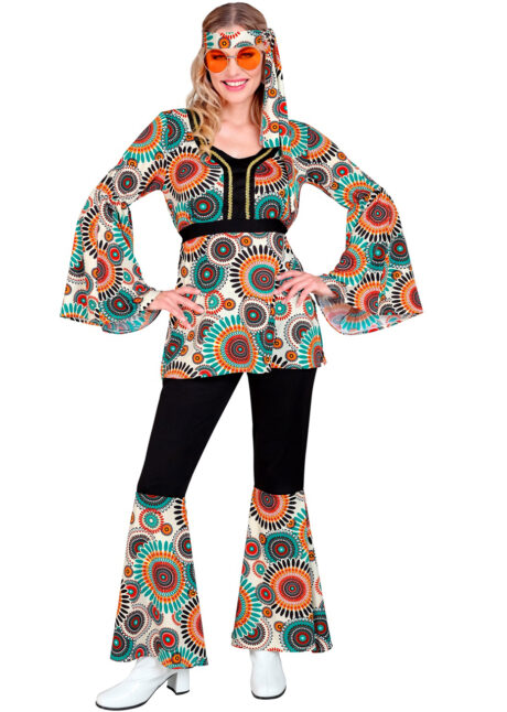 déguisement disco femme, costume disco femme, déguisement années 70, Déguisement Disco Hippie, Ensemble Groovy Mandala