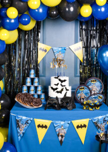 gobelets Batman, vaisselle Batman, anniversaire enfant Batman, décorations Batman
