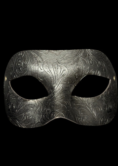 loup vénitien en cuir, masque vénitien en cuir, masque cuir noir, Cuir Ecologico Noir, Vénitien Fait Main