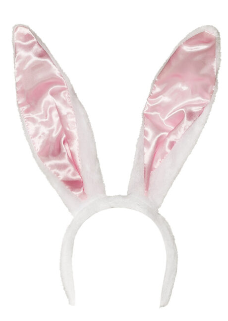 oreilles de lapin, serre tête oreilles de lapin, fausses oreilles de lapin, Oreilles de Lapin, Fourrure et Satin Rose, XL