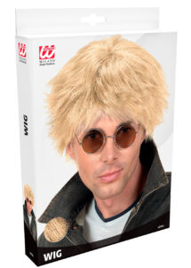 perruque blonde homme, perruque courte blonde, perruque cheveux courts