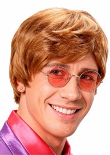 perruque elton john, perruque chanteur, perruque disco, perruque blonde homme, Perruque Elton Blonde – Look Pop Anglais