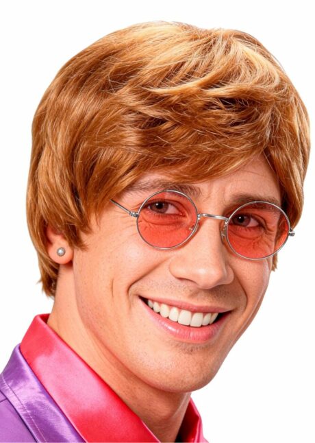 perruque elton john, perruque chanteur, perruque disco, perruque blonde homme, Perruque Elton Blonde – Look Pop Anglais
