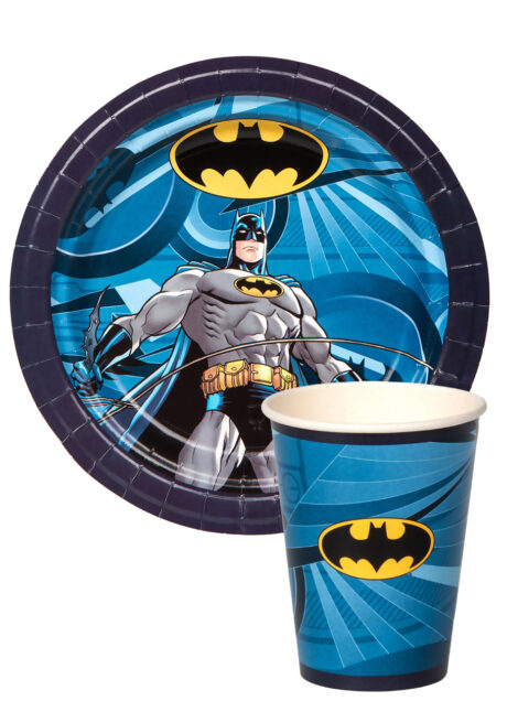 VAISSELLE-JETABLE-BATMAN-, Vaisselle Batman, Gobelets