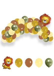 arche de ballons enfants, ballons lion, ballons animaux enfants, ballons anniversaire enfant