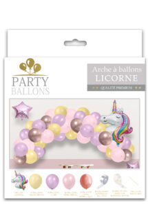 arche de ballons filles licornes, ballons licornes, ballons anniversaire fille
