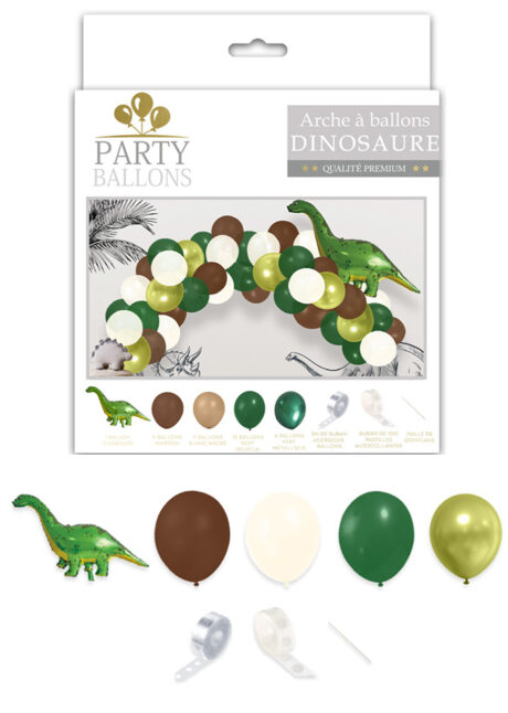 arche de ballons dinosaures, arche ballons enfants, ballons anniversaire enfants, Arche Guirlande de Ballons, Dinosaure