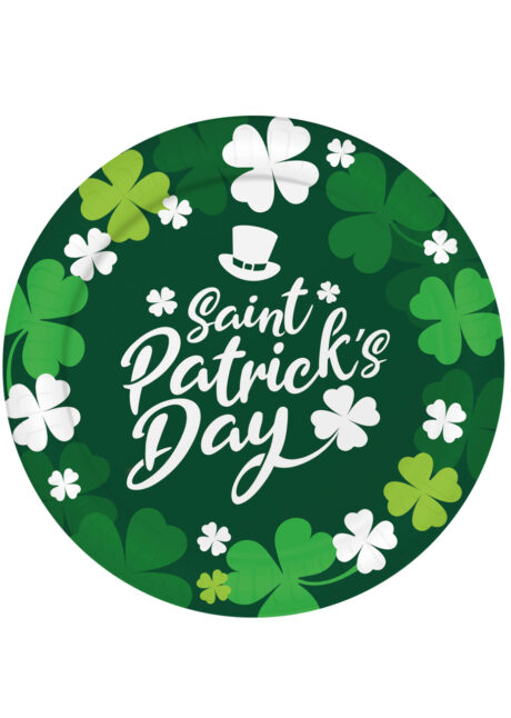 assiettes Saint Patrick, vaisselle jetable Saint Patrick, assiettes en carton saint Patrick, Irlande, Vaisselle Saint Patrick, Assiettes