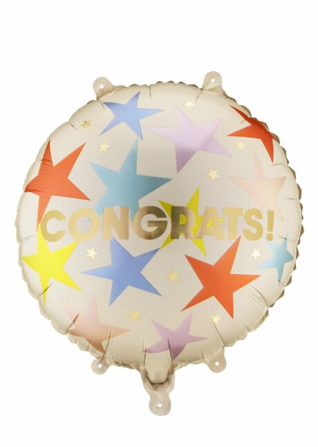 ballon congrats, ballon félicitations, ballon message, ballon hélium, Ballon Congrats Etoiles, en Aluminium