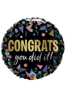 ballon félicitation, ballon congratulation, ballon message, ballon hélium, Ballon Congratulations, You Did It, en Aluminium