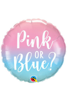 BALLON-REVELATION-BEBE-23929, Ballon Baby Shower, Pink or Blue, en Aluminium
