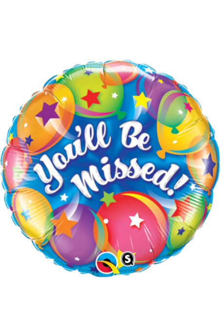 ballon message, ballon hélium, ballon mylar, ballon you'll be missed, Ballon Message You’ll Be Missed, en Aluminium