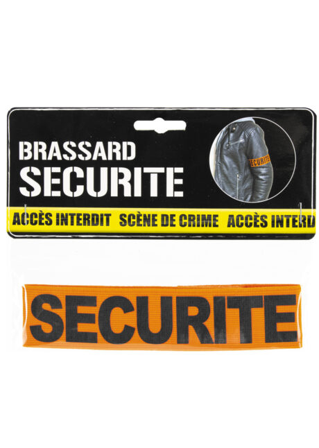 brassard sécurité, accessoire sécurité déguisement, déguisement vigile, Brassard de Sécurité