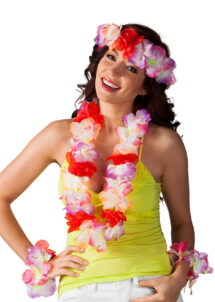 collier de fleurs, collier hawaïen, collier hawai, collier Hawaï, bracelet Hawaï, couronne de fleurs hawaï