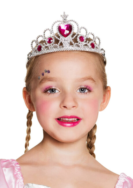 couronne de princesse fille, diadème de princesse fille, couronne de princesse enfant, Couronne de Princesse avec Pierres Roses