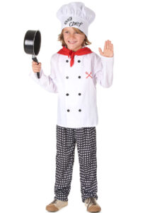 déguisement cuisinier enfant, costume cuisinier garçon, toque de chef enfant