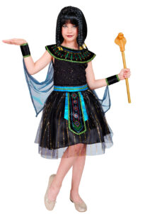 déguisement cleopatre fille, costume de cléopatre pour fille, déguisement égyptienne fille, Déguisement de Cléopatre, Scintillant Noir, Fille