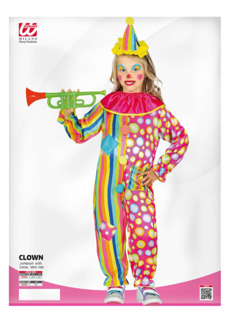 déguisement de clown fille, costume clown fille, Déguisement de Clown Pink, Fille