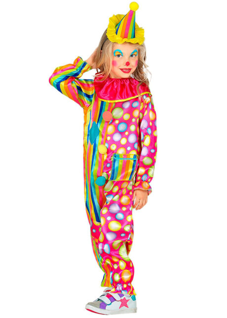 déguisement de clown fille, costume clown fille, Déguisement de Clown Pink, Fille