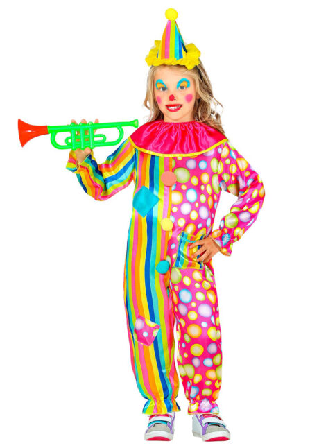 déguisement de clown fille, costume clown fille, Déguisement de Clown Pink, Fille