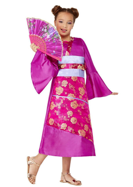 déguisement japonaise fille, déguisement geisha fille, costume fille, déguisements filles, Déguisement de Geisha Rose Fuchsia, Fille