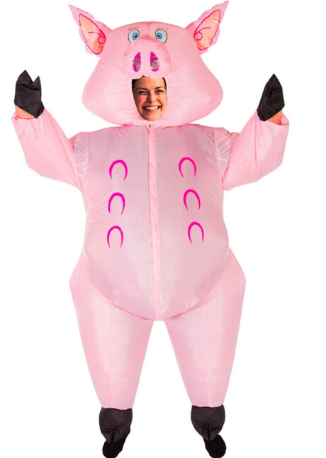 déguisement drôle, déguisement gonflable, déguisement cochon, costume de cochon gonflable, Déguisement Gonflable, Cochon Rose