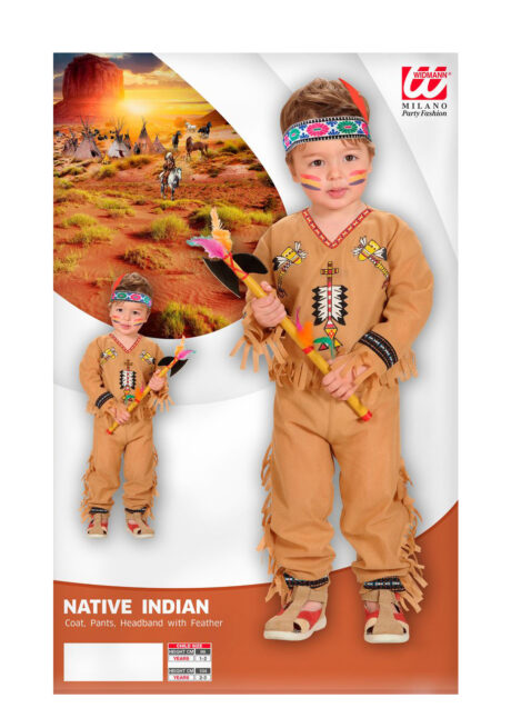 déguisement indien bébé, déguisement petit garçon, déguisement 1 an, déguisement 2 ans, Déguisement d’Indien Bébé, Garçon