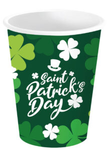gobelets Saint Patrick, vaisselle jetable Saint Patrick, gobelets en carton saint Patrick, Irlande