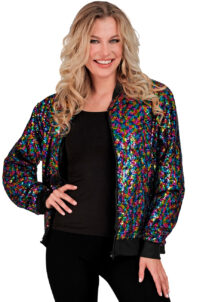 blouson paillettes, veste paillettes, bombers paillettes, paillettes multicolores sequins, veste disco, Blouson Bombers, Paillettes Sequins Multicolores