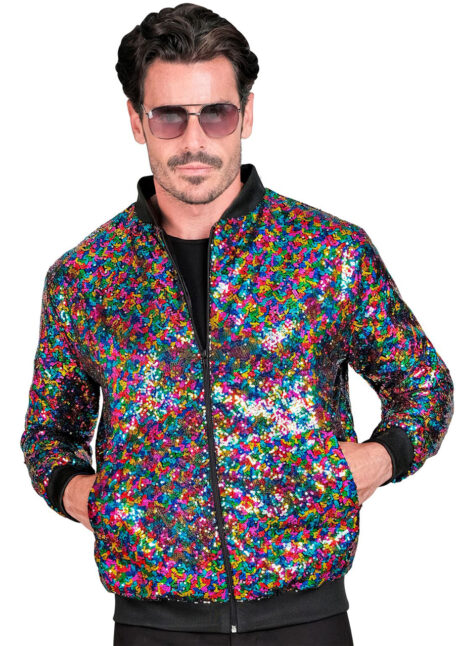 blouson paillettes, veste paillettes, bombers paillettes, paillettes multicolores sequins, veste disco, Blouson Bombers, Paillettes Sequins, Multi