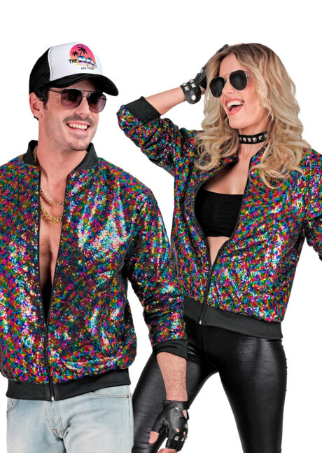 blouson paillettes, veste paillettes, bombers paillettes, paillettes multicolores sequins, veste disco, Blouson Bombers, Paillettes Sequins, Multi