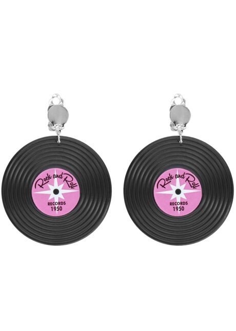 boucles d'oreilles, boucles d'oreilles disques vinyls, bijoux déguisements musiciens, Boucles d’Oreilles Disques Vinyls