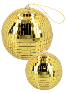 boule disco, boule à facettes, boule disco dorée