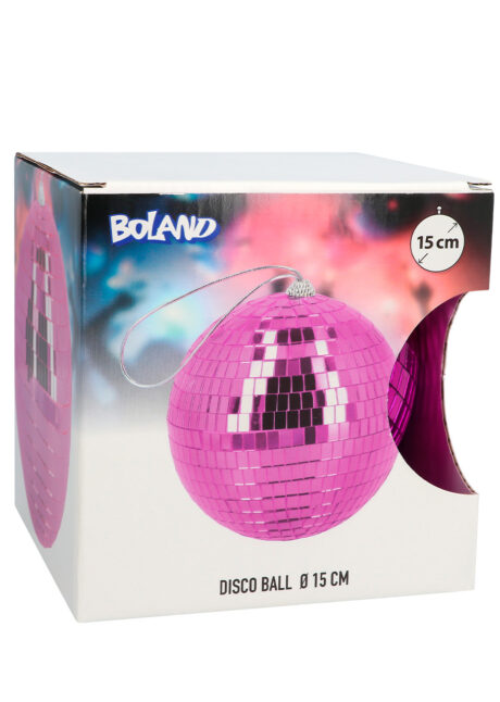 boule disco, boule à facettes, boule disco rose, Boule à Facettes, Boule Disco Rose, 15 cm