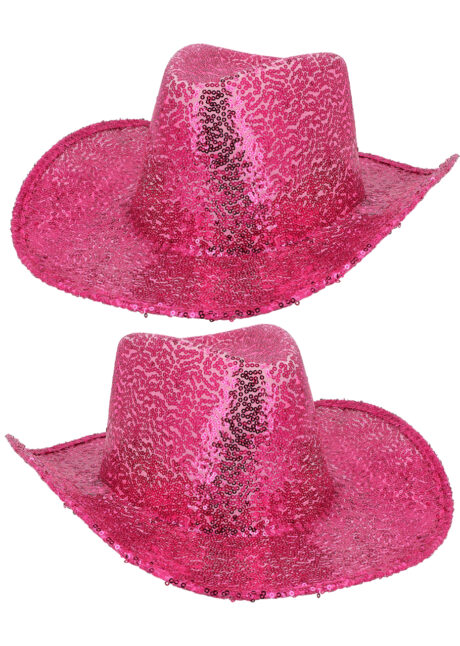 chapeau paillettes, chapeau cowboy rose, chapeau cowboy festivals, chapeau sequins roses, Chapeau de Cowboy Paillettes Roses