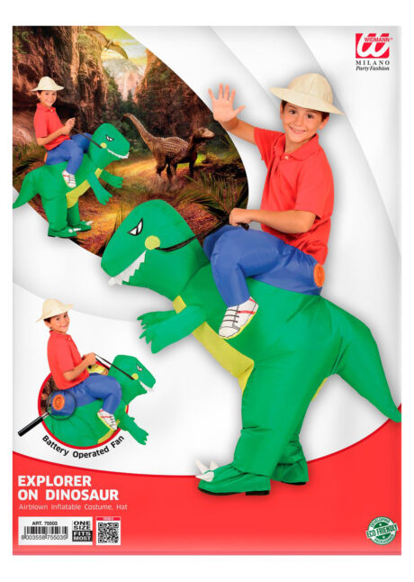 costume gonflable, déguisement gonflable pour enfant, déguisement gonflable dinosaure, Déguisement Gonflable, Dinosaure Explorateur, Enfant