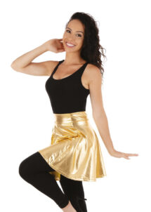 jupe dorée, tutu doré, jupe futuriste, déguisements futur, doré brillant, jupe disco
